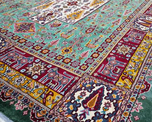 6 متری دستبافت رنگ گیاهی گل ابریشم 
