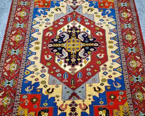 قالیچه دستبافت خراسان چله ابریشم 