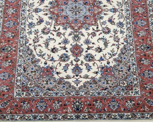 جفت قالیچه اردکان نقشه موژان زمینه کرم حاشیه مسی 